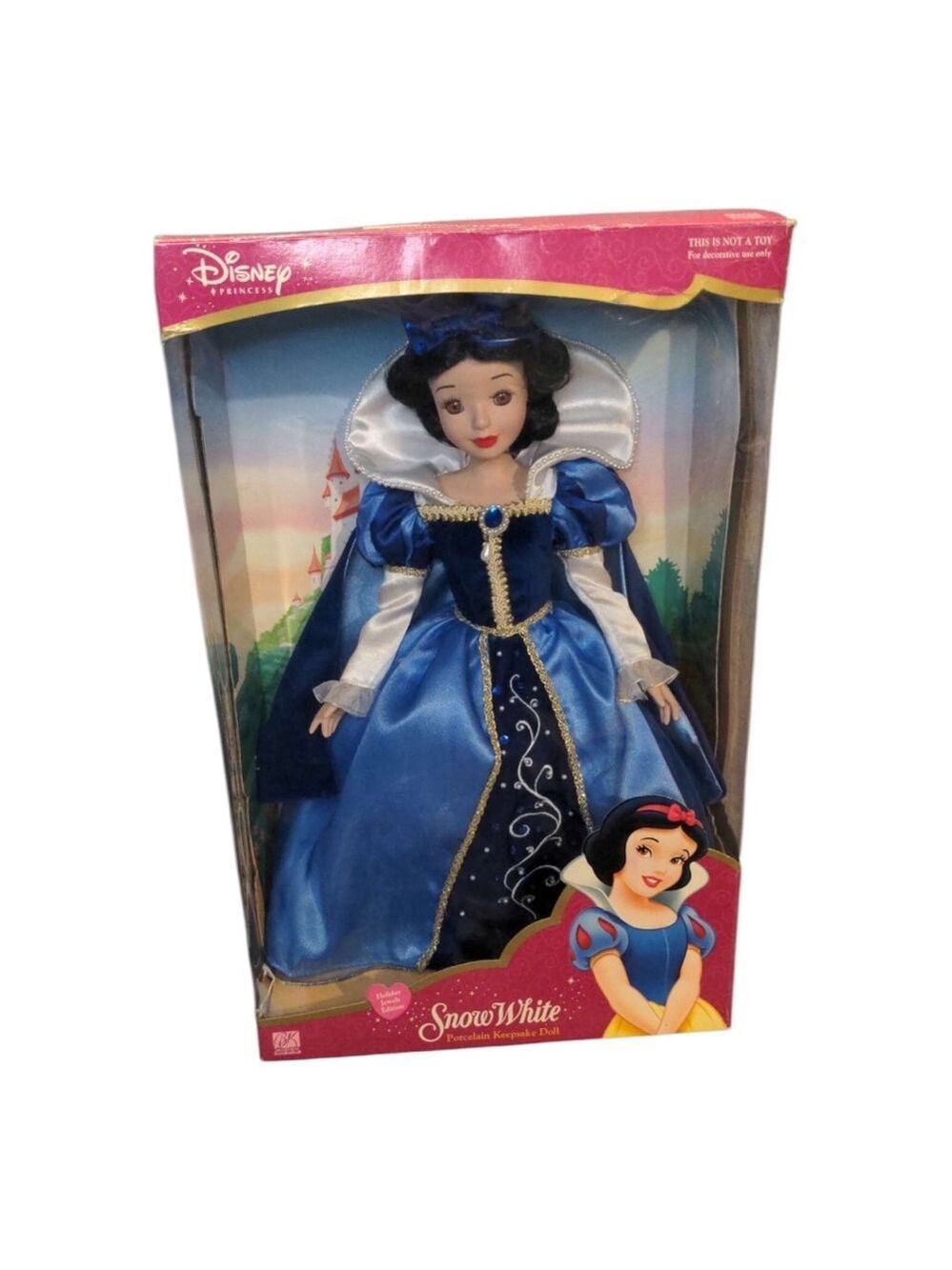 Disney Princess 03’ Snow White Porcelain Keepsake Doll Holiday Jewels Edition 2